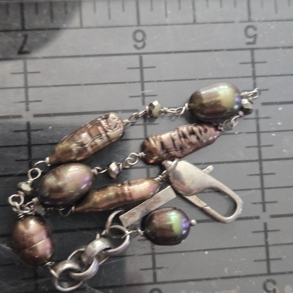 Kenneth Cole Iridescent Freshwater Pearl Link Bracelet - Multicolor - Picture 7 of 10